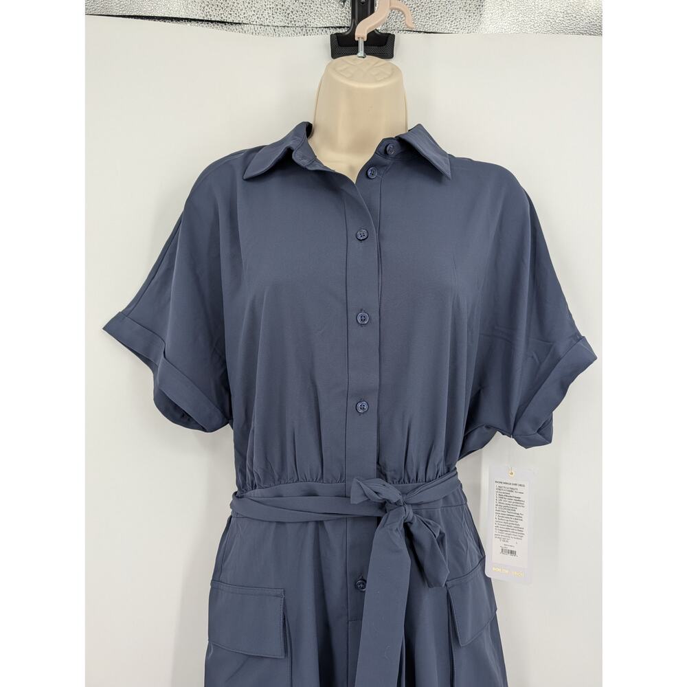 NWT Rhone Mirage Shirt Dress Navy Small Sun Safe Water Repelling Pocket Vacation - Picture 2 of 9
